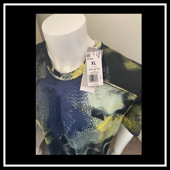 Men’s D4T HIIT Allover Print Tee Shirt Adidas - Picture 3 of 4